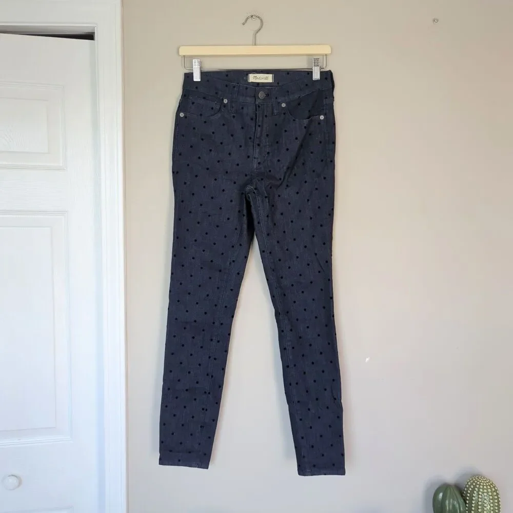 Madewell Dark Wash Polka Dot 9
